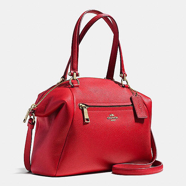 Embossing Coach Prairie Satchel In Pebble Leather | Women